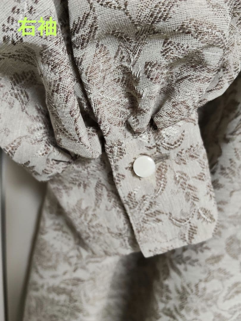 foufou ジャカードボタンダウンワンピース