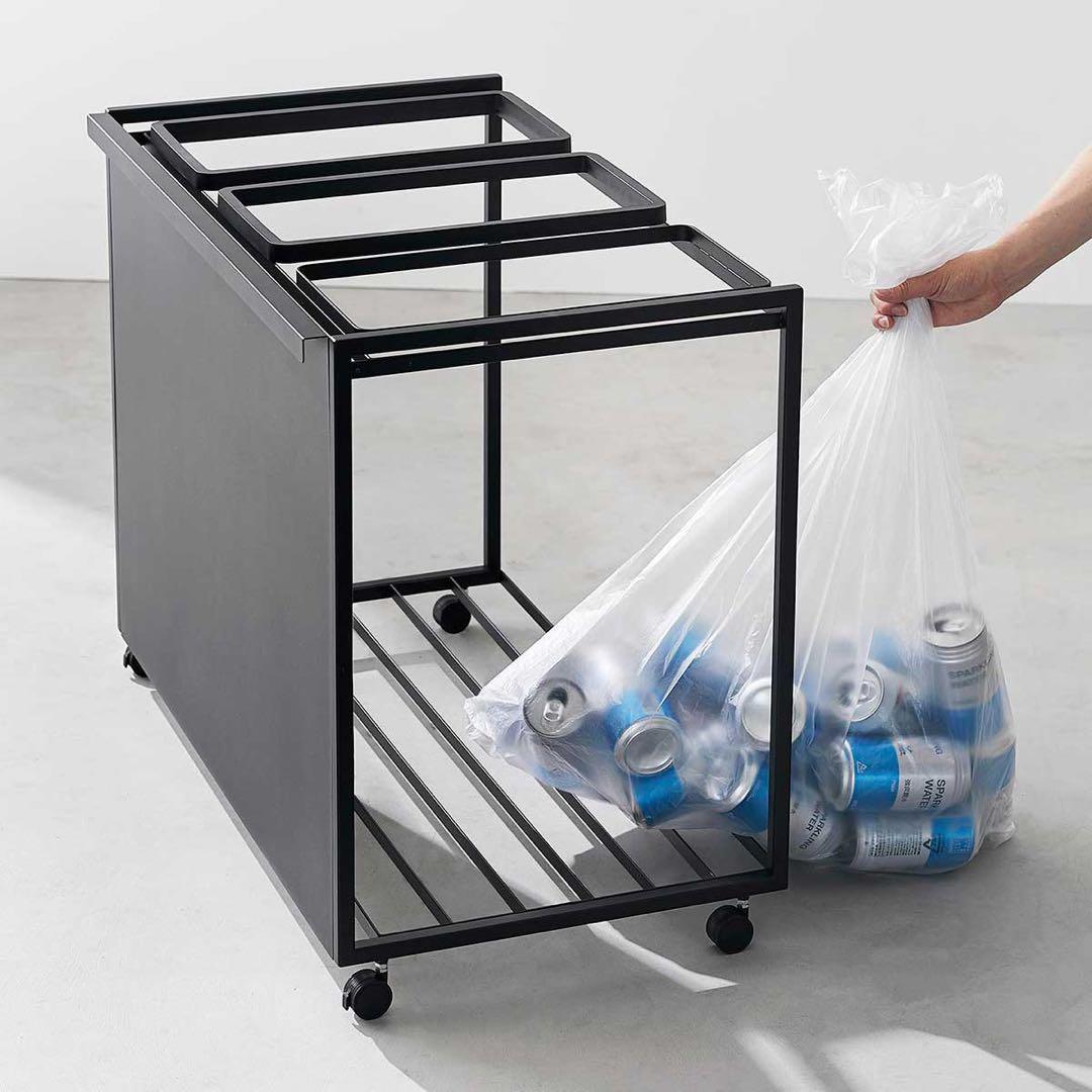 【URe URe】目隠し分別ダストワゴン タワー ４５Ｌ ３分別 山﨑実業