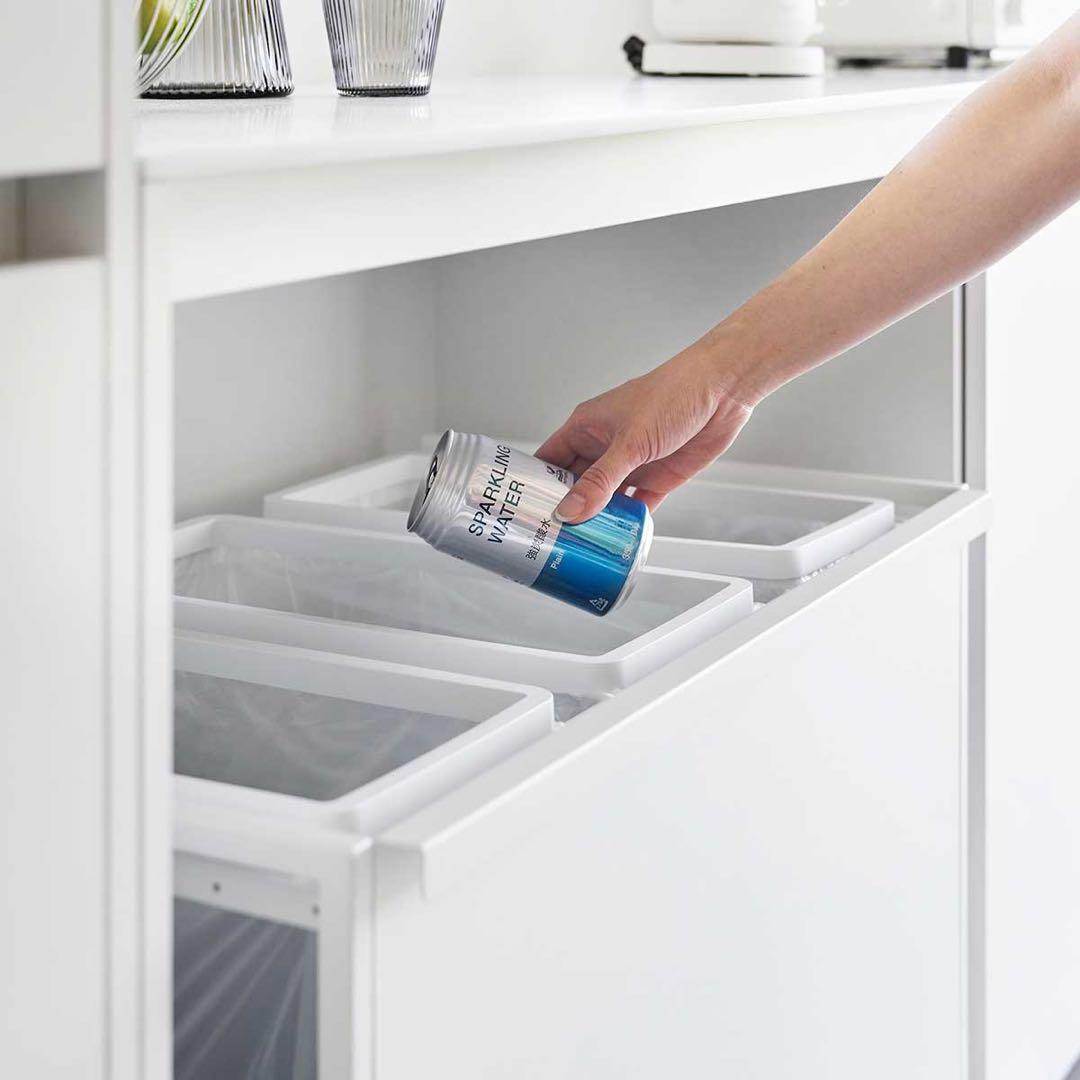 【URe URe】目隠し分別ダストワゴン タワー ４５Ｌ ３分別 山﨑実業