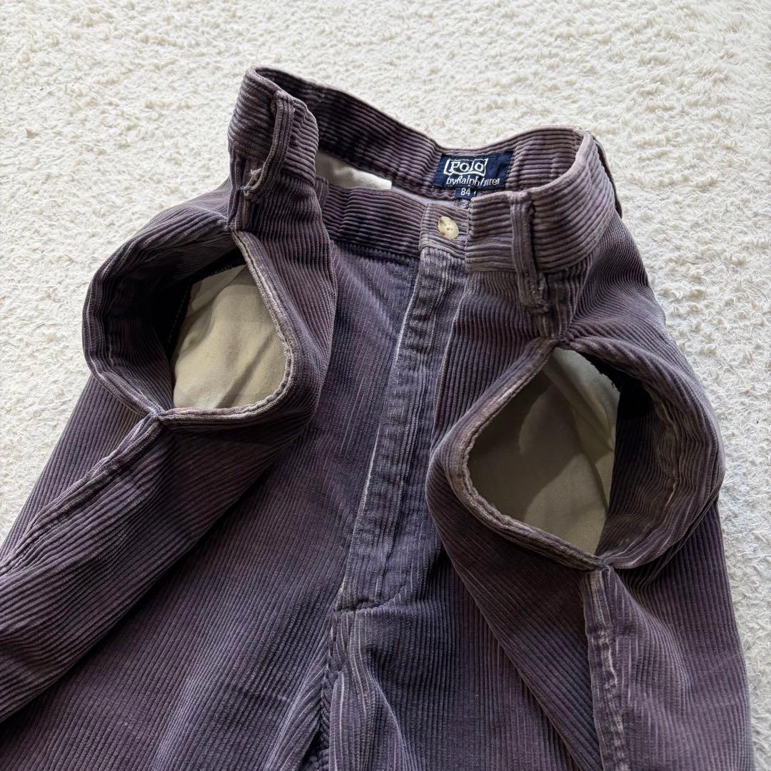 90s✨ポロラルフローレン コーデュロイパンツ ポロチノタグ 2タック パープル
