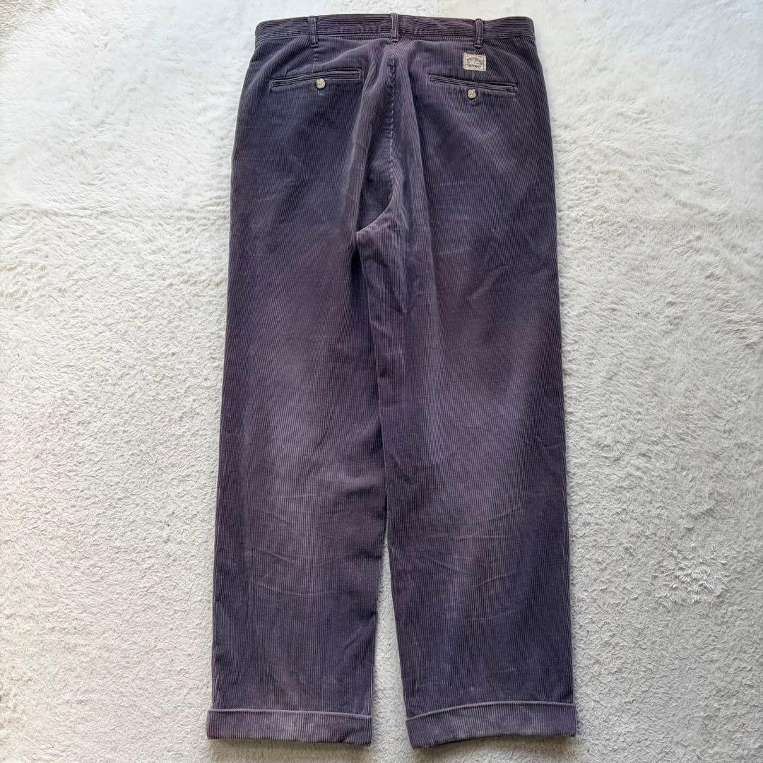 90s✨ポロラルフローレン コーデュロイパンツ ポロチノタグ 2タック パープル