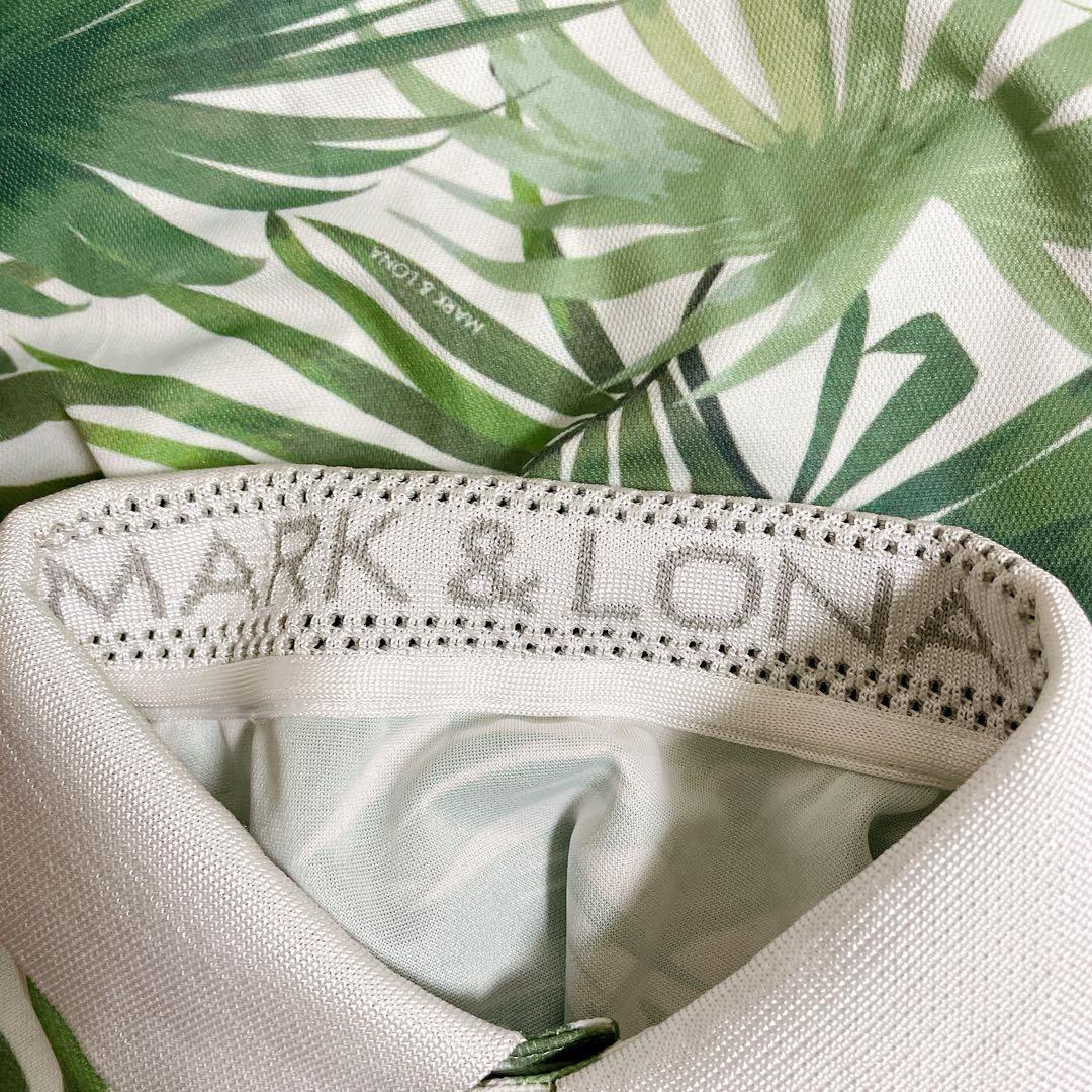 MARK&LONA ストレッチ　半袖　ポロシャツ　スカル　ラインストーン　刺繍