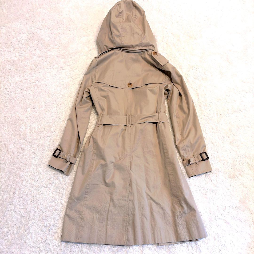 美品✨貴重4way 襟裏メガチェック バーバリーロンドン フォックスファー 36