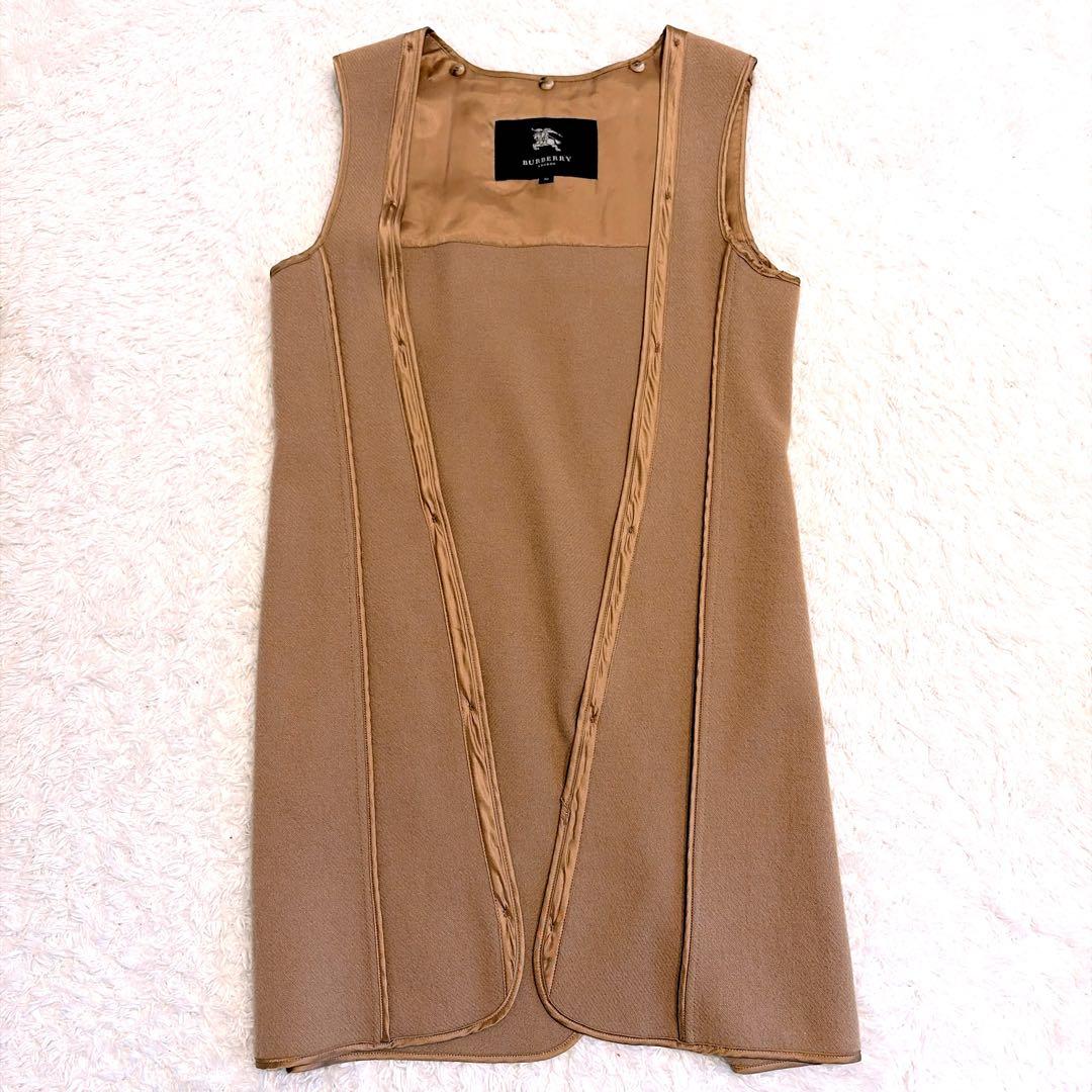 美品✨貴重4way 襟裏メガチェック バーバリーロンドン フォックスファー 36