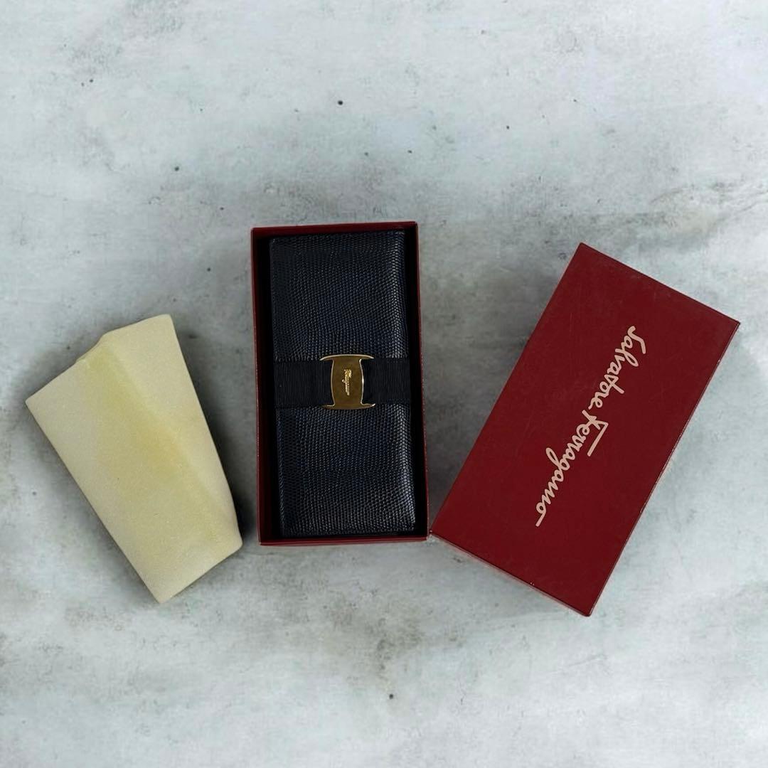 月末SALE‼️Ferragamoフェラガモ長財布 ヴァラリボン レザー 箱付