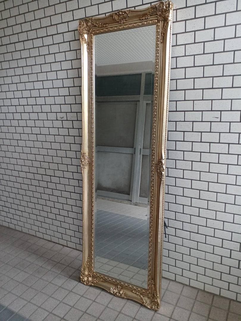 B-COMPANY ビーカンパニー 　姿見 鏡 アンティーク 大型 ロココ調