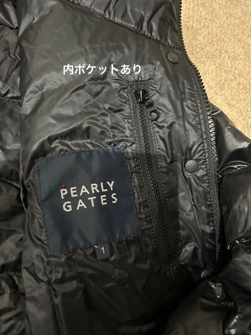 【美品】パーリーゲイツ 2WAYナイロンダウンジャケット 軽量 レディース