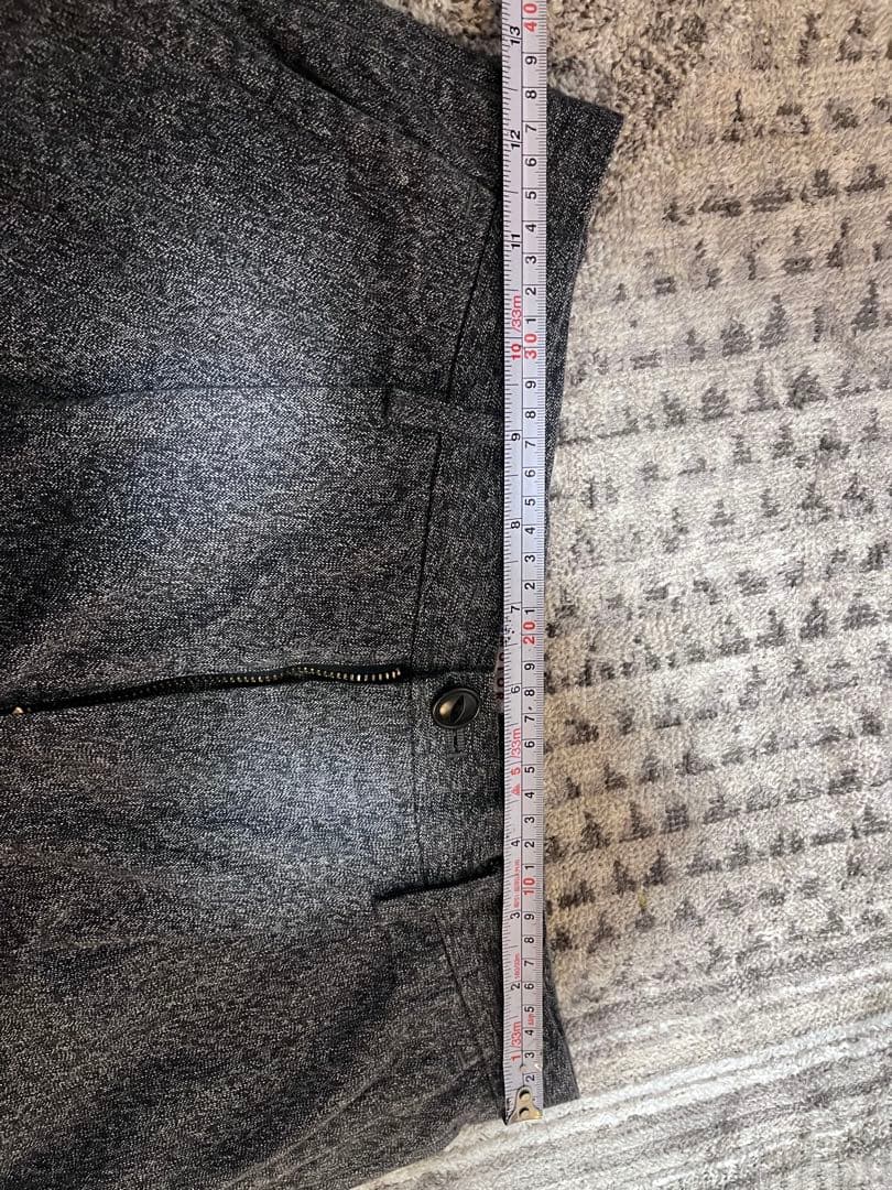 モト　ブラックシャンブレートラウザー