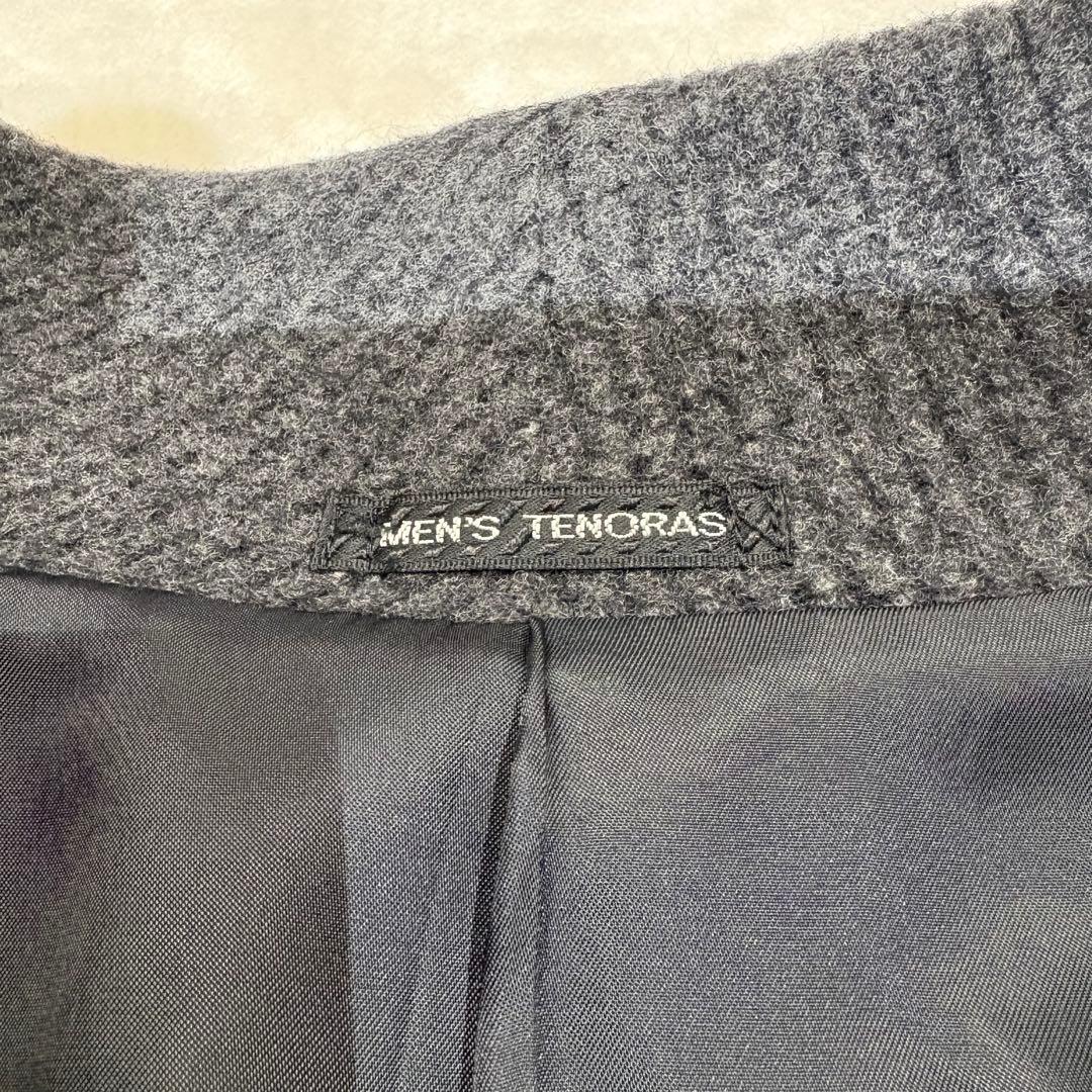 《美品》MEN’S TENORAS アンゴラ ベルト付 ロングコート XL