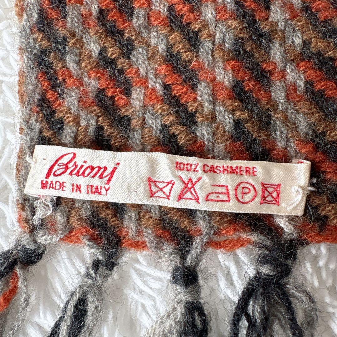 Brioni　ブリオーニ　マフラー　カシミヤ100％　イタリア製　千鳥格子　高級