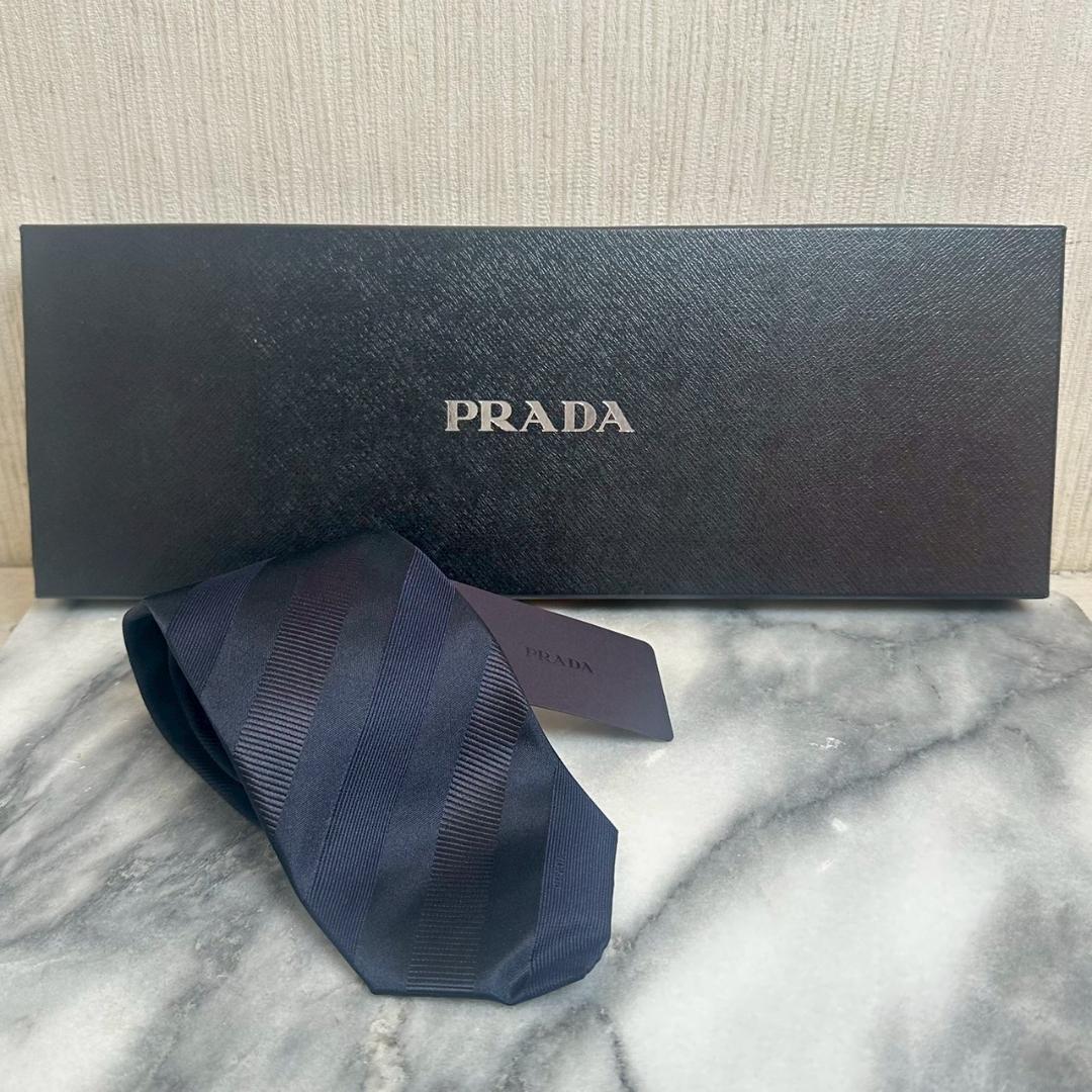 i9【新品】 PRADA ネクタイ メンズ ブルー ブランド 服飾雑貨 プラダ