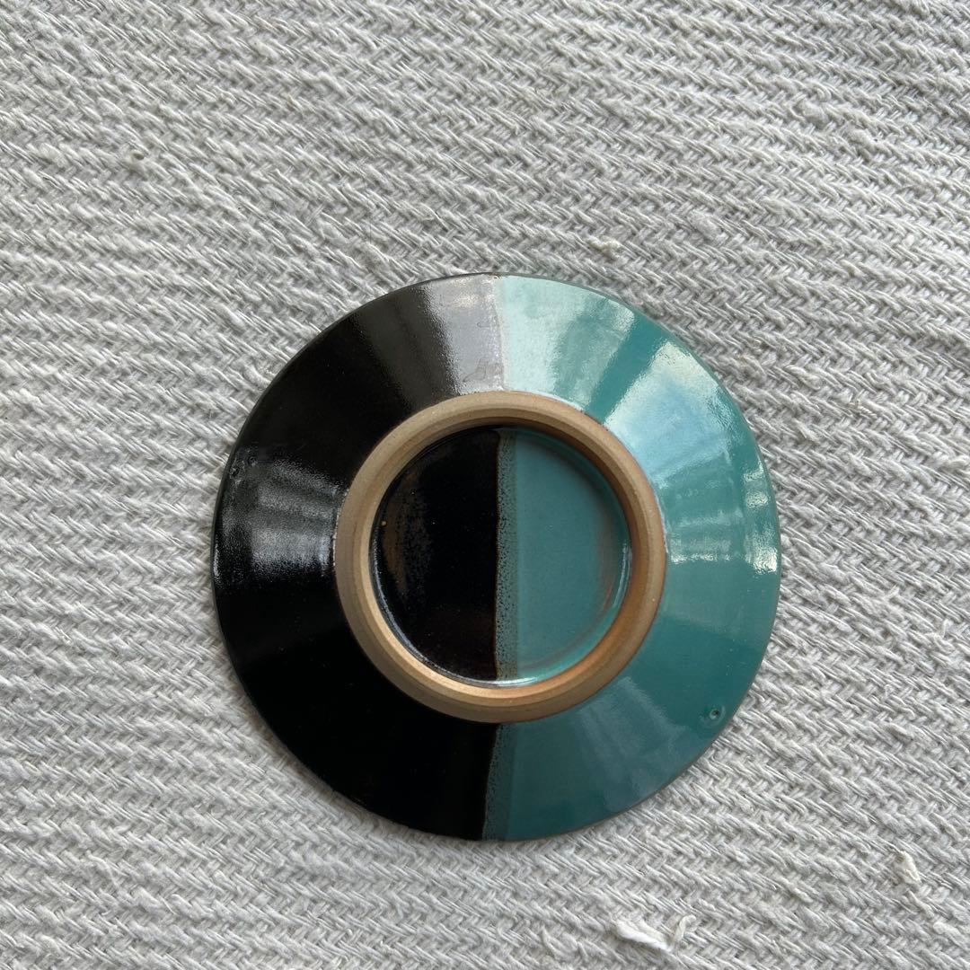 因州　中井窯　染め分け皿