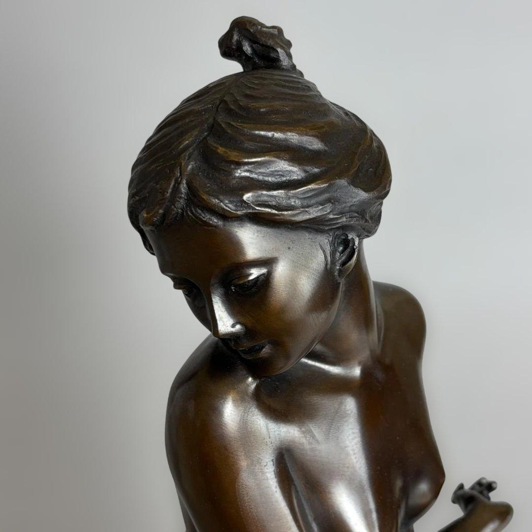 竹中正晴 ブロンズ像 女性像 裸婦 はじらい 高岡銅器 彫刻 高さ62cm 美術