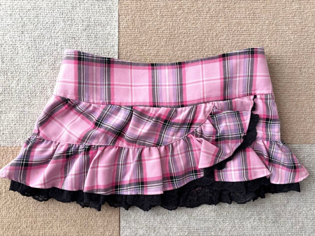 MARSSugarGlossチェック柄リボンミニスカ希少平成姫ギャルy2k地雷系