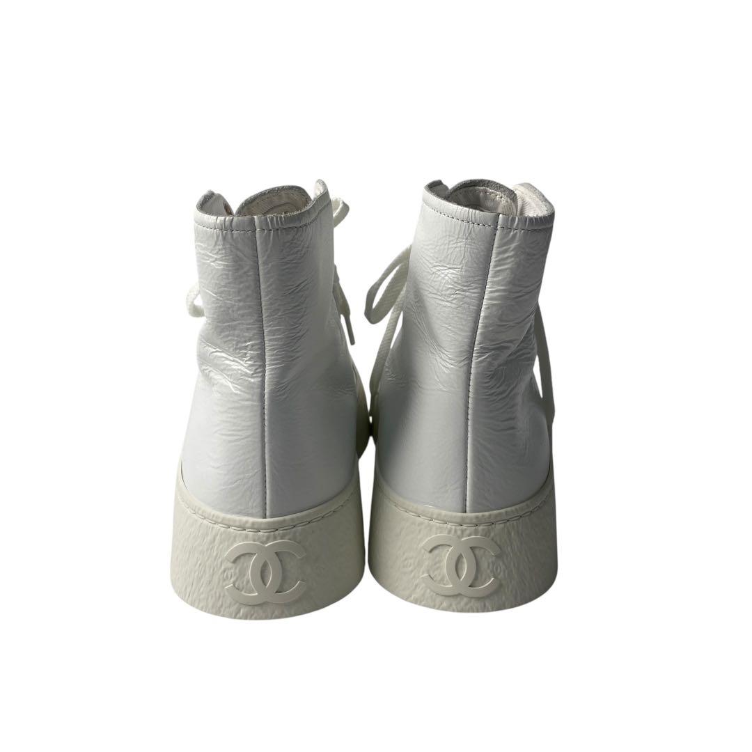 未使用 CHANEL ココマーク ハイカットスニーカー G45561 35C