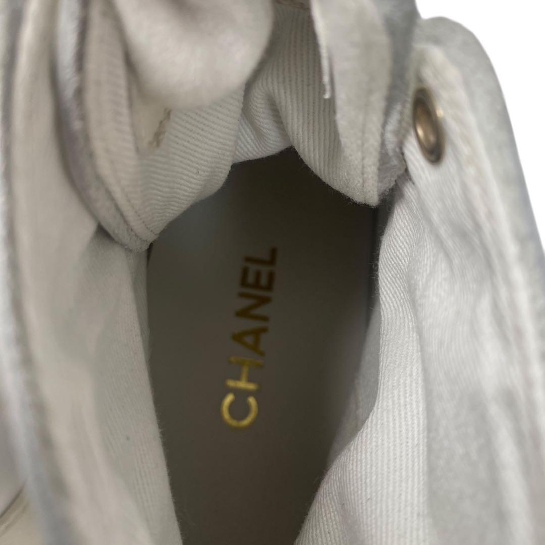 未使用 CHANEL ココマーク ハイカットスニーカー G45561 35C