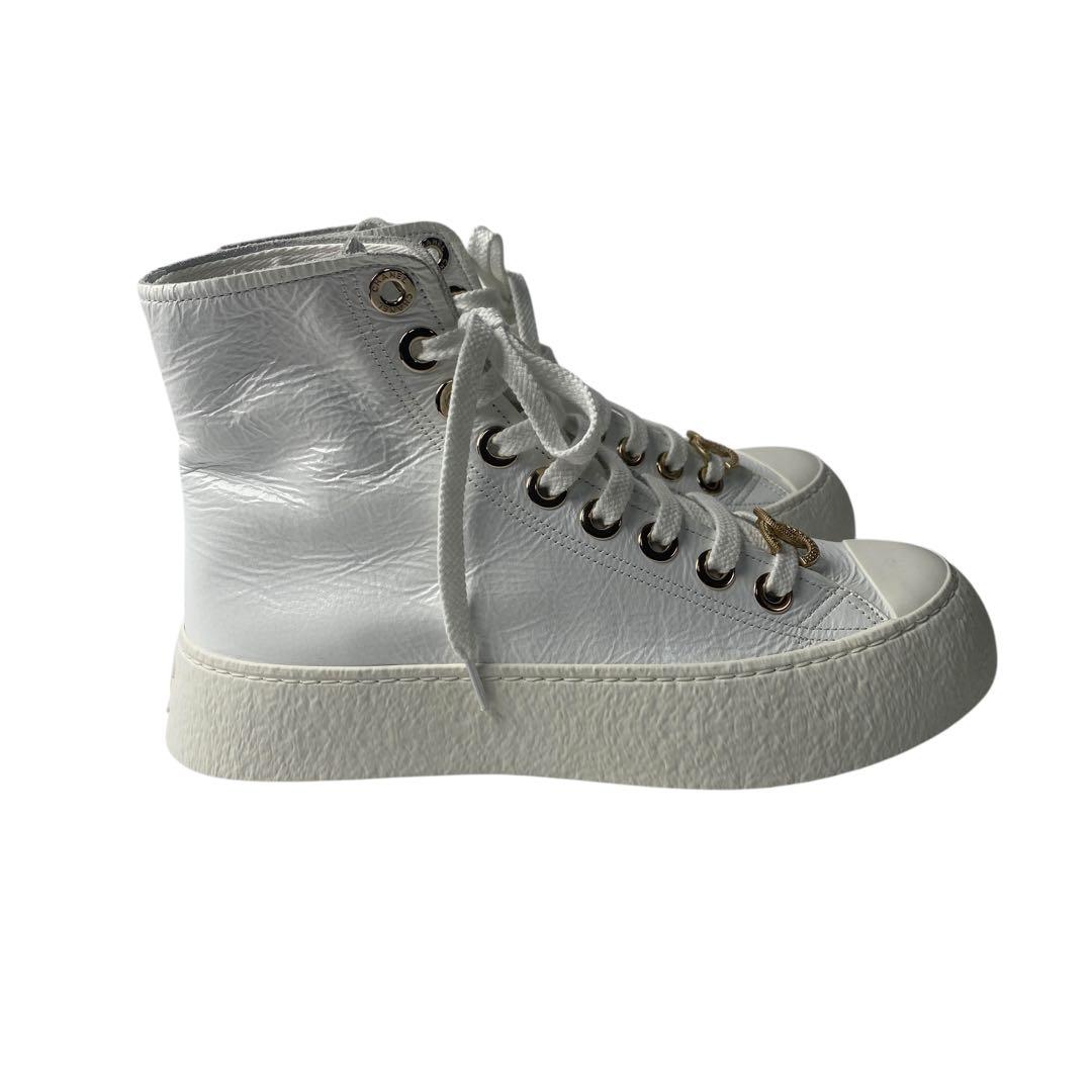 未使用 CHANEL ココマーク ハイカットスニーカー G45561 35C