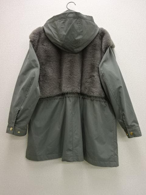 MICA&DEAL　フーデットファードッキングコート　ブルゾン　カーキ