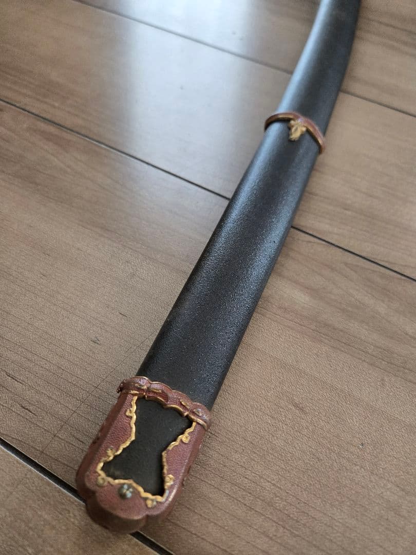 美品　陸軍九八式将校軍刀拵えのみ/番号揃い　刀緒付き　鉄鞘　残欠