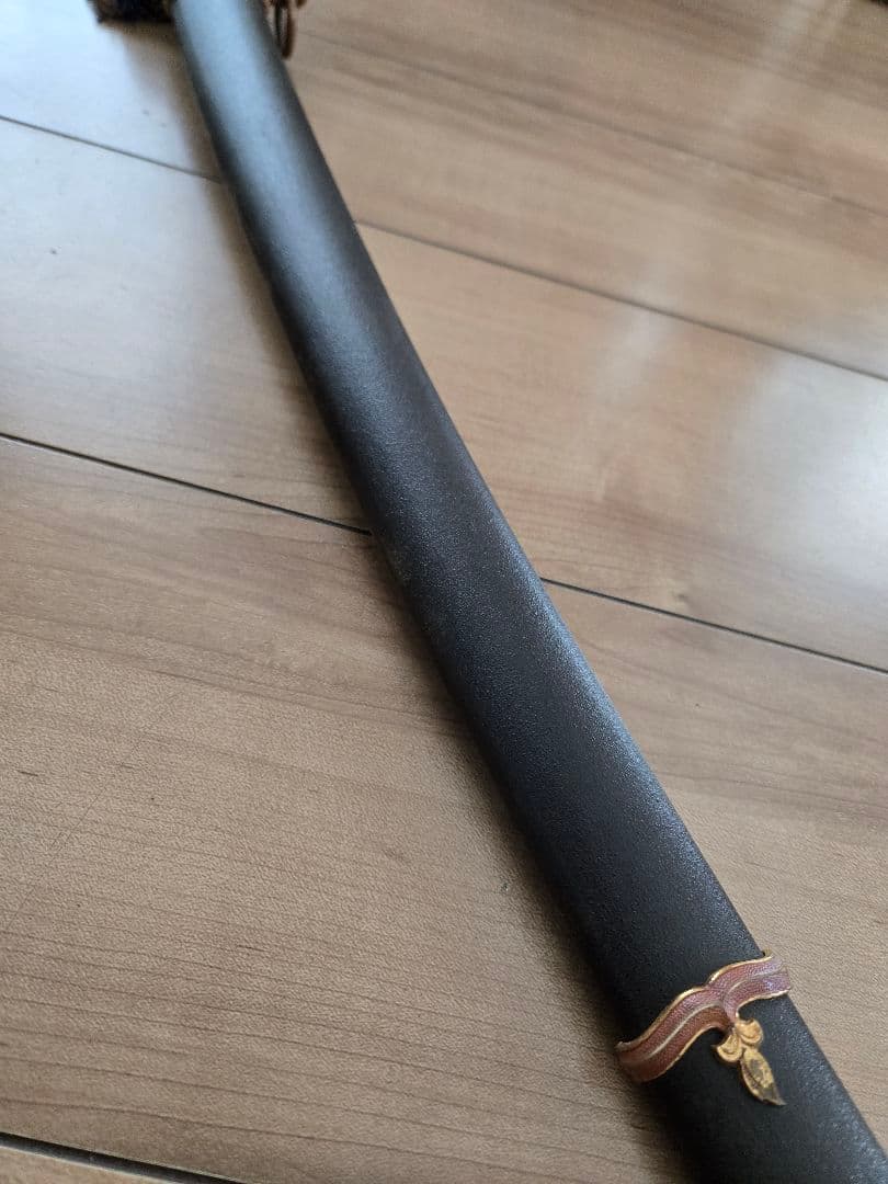 美品　陸軍九八式将校軍刀拵えのみ/番号揃い　刀緒付き　鉄鞘　残欠