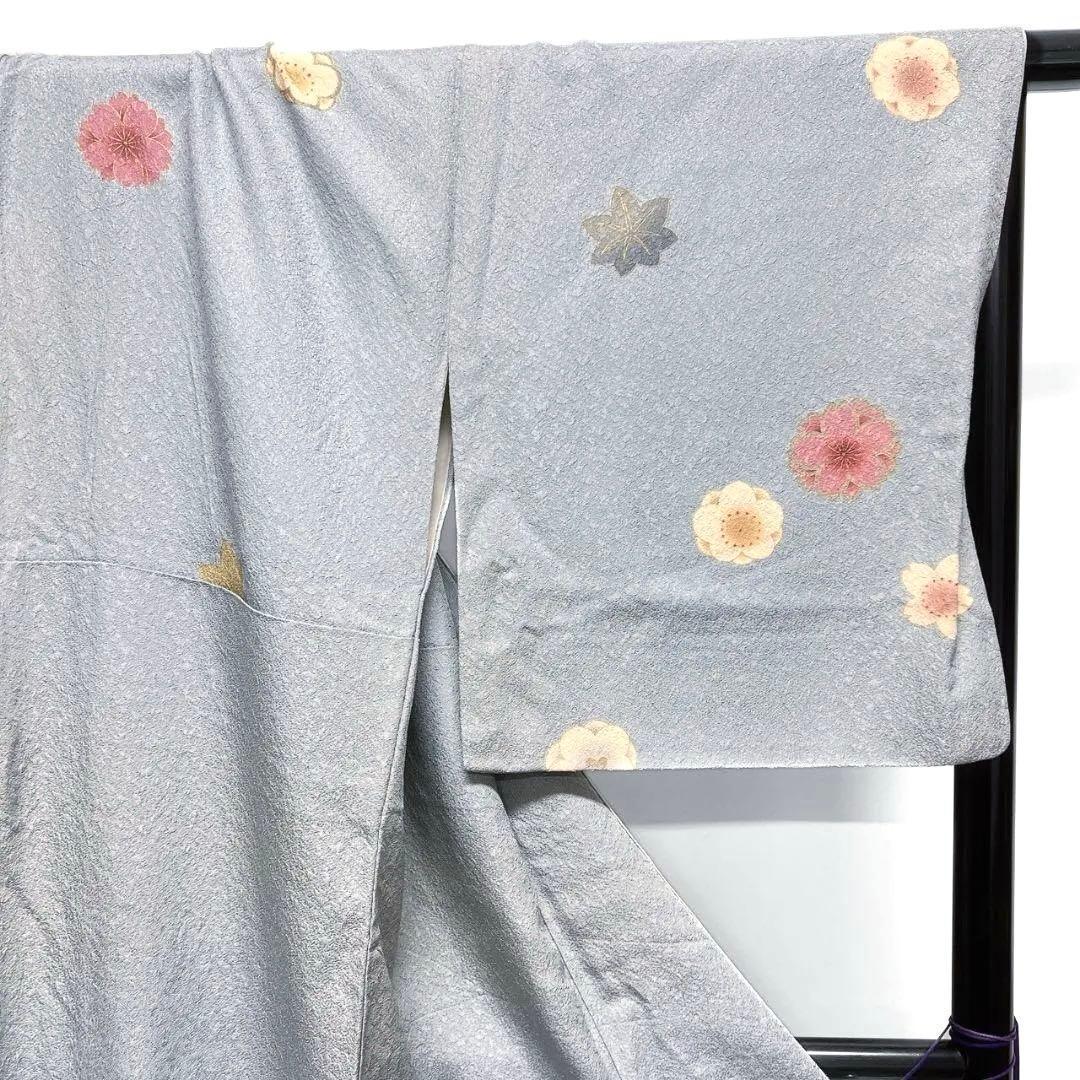 金彩　桜花　梅花　楓　付け下げ　着物　033a p
