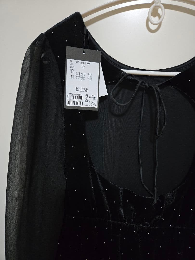 Kastane(カスタネ)【結婚式/オケージョン】ベロアスタッズワンピース