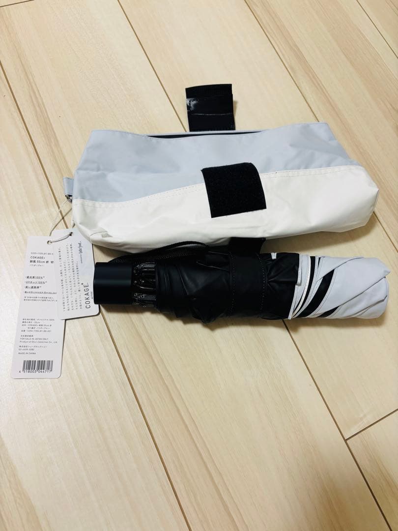 週末限定価格cokage+ active 耐風 日傘 パウダーブルー 切り継ぎ