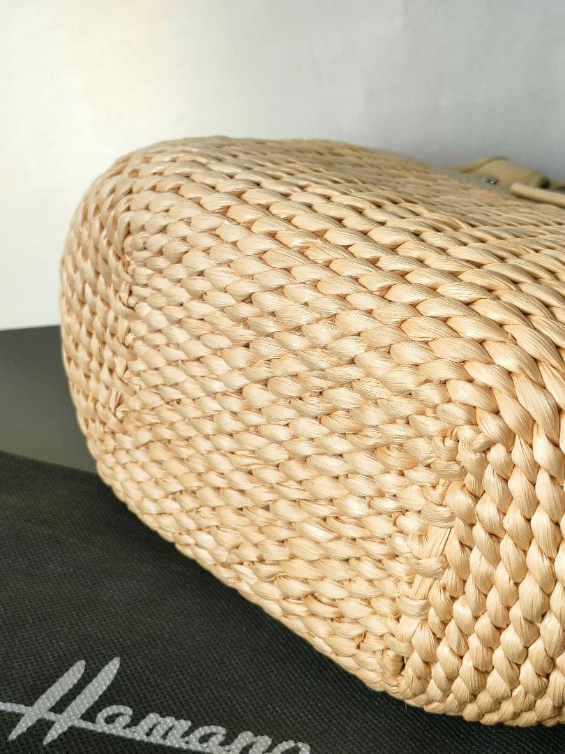 Hamano ハマノ　傳濱野　かごバッグ ベージュ