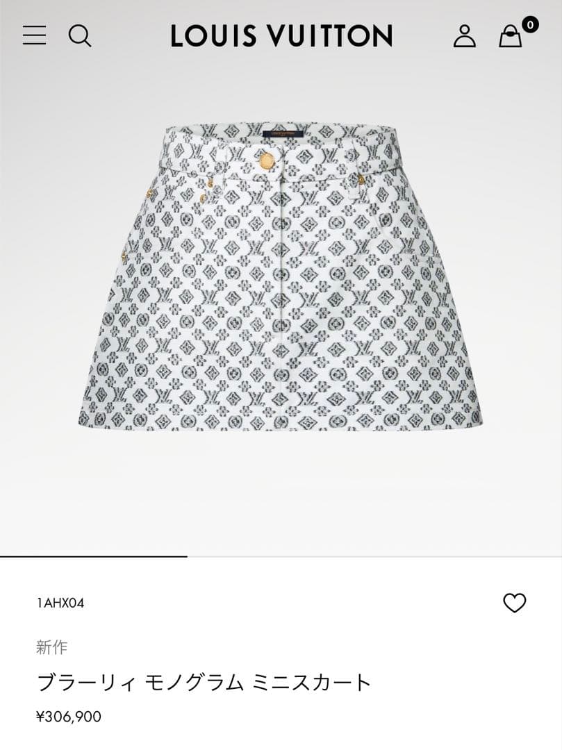 ルイヴィトン　ブラーリィ　モノグラム　ミニスカート