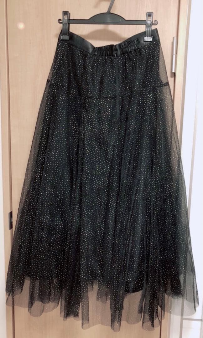 アプワイザーリッシェ　箔ラメチュールスカートニットセット