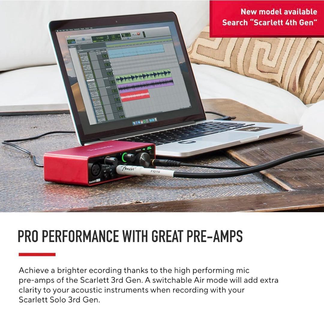 Focusrite Scarlett Solo 2020年製 レッド