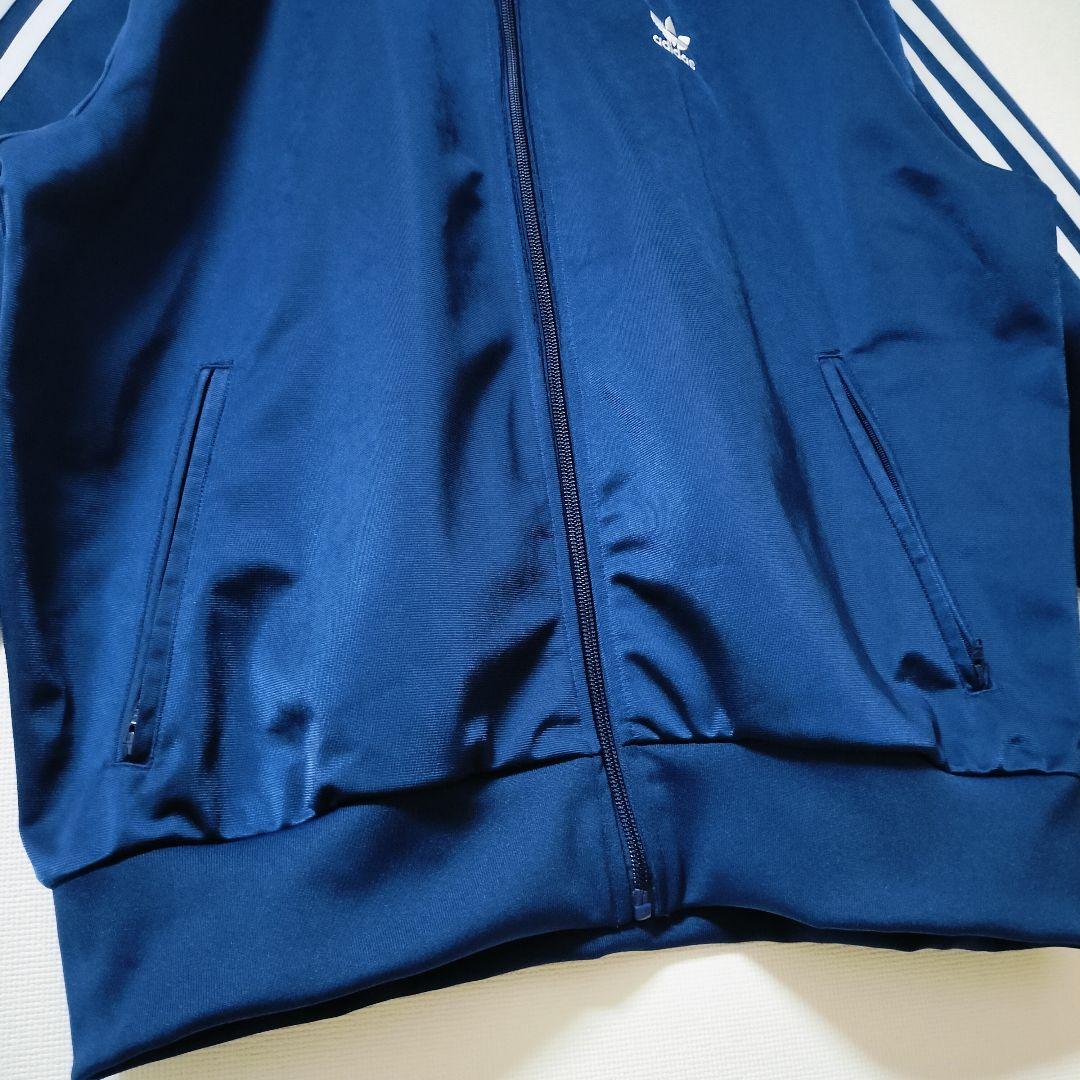 アディダス 青紺 ファイヤーバード トラックジャケット 女性2XL ジャージ上着