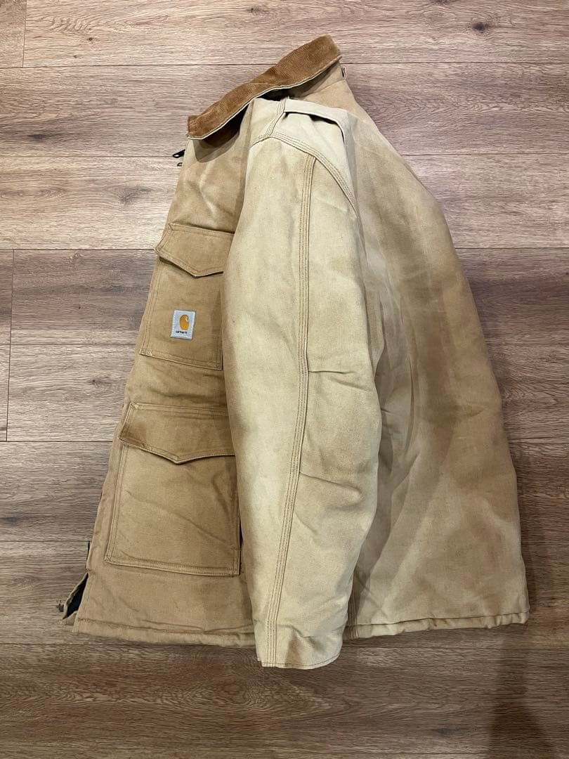 カーハート カバーオール　チョアコート　デトロイトジャケット　フェード