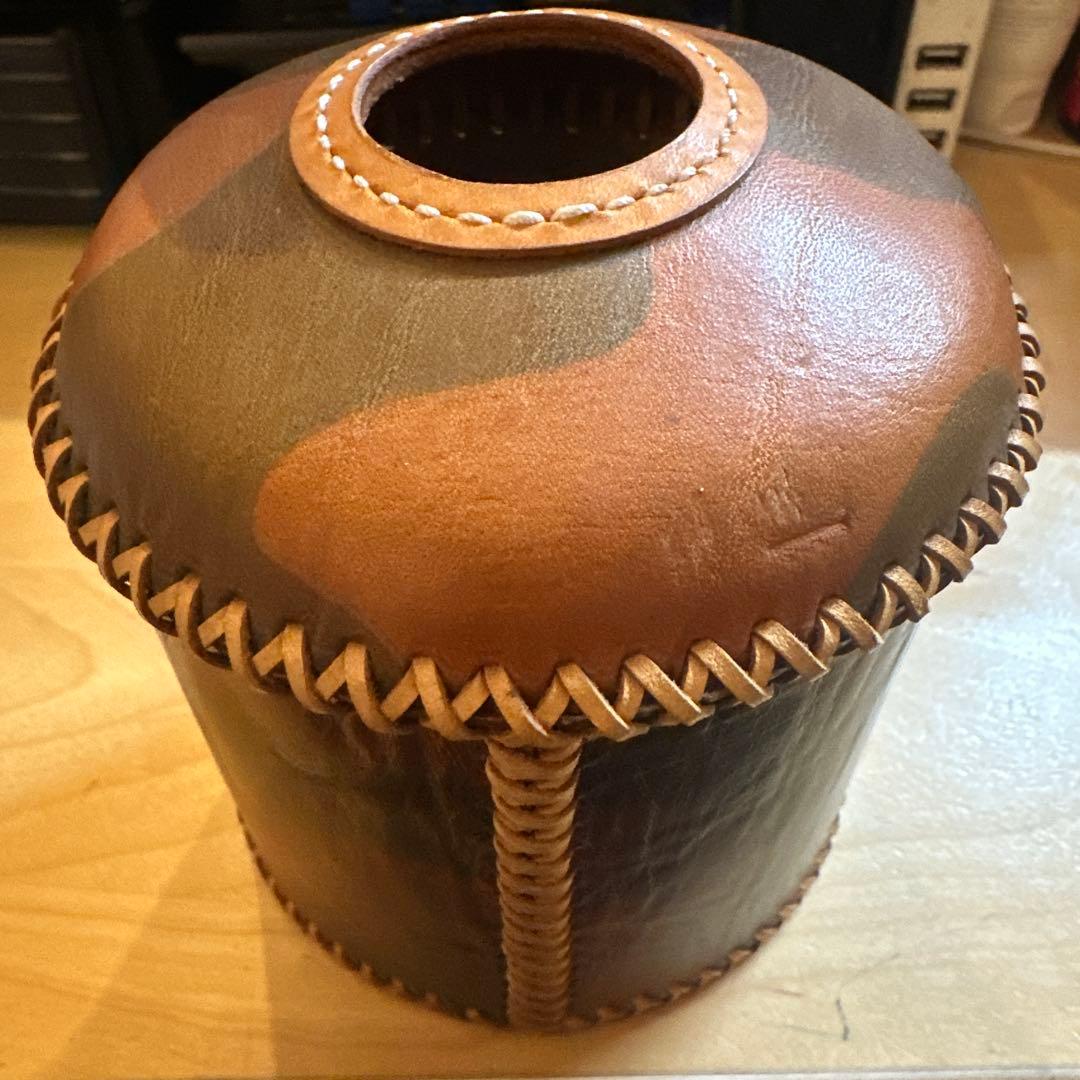 ピノワークス pino works OD缶500 迷彩レザーガスカバー