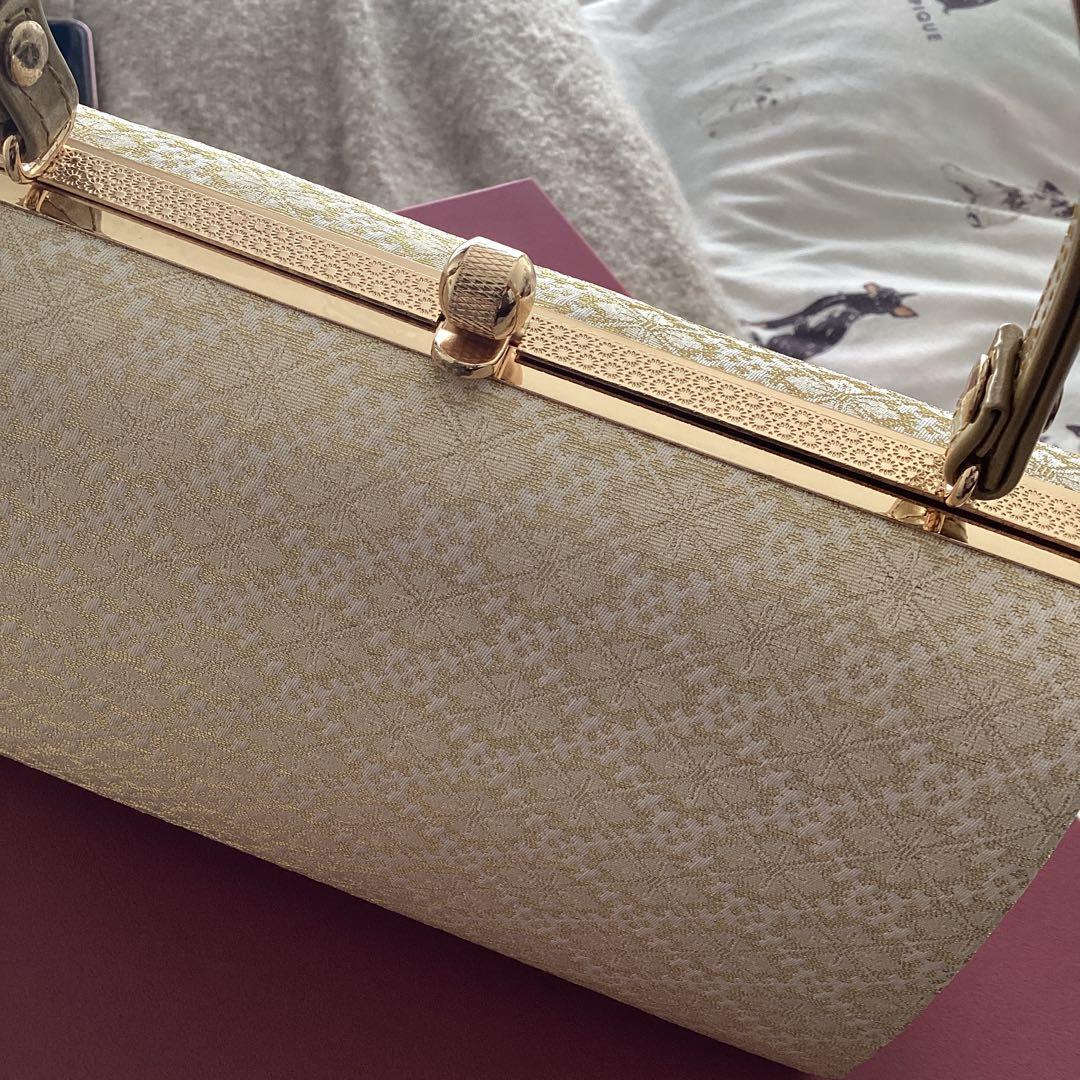 Lサイズ24☆西陣織 正絹 帯地 使用 高級バッグセット