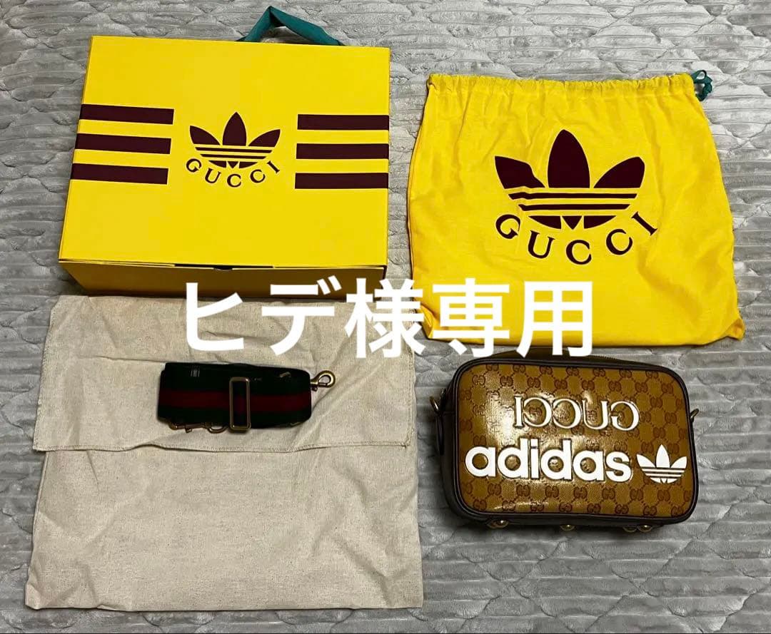 【ヒデ】GUCCI adidas ショルダーバッグ GGパターン