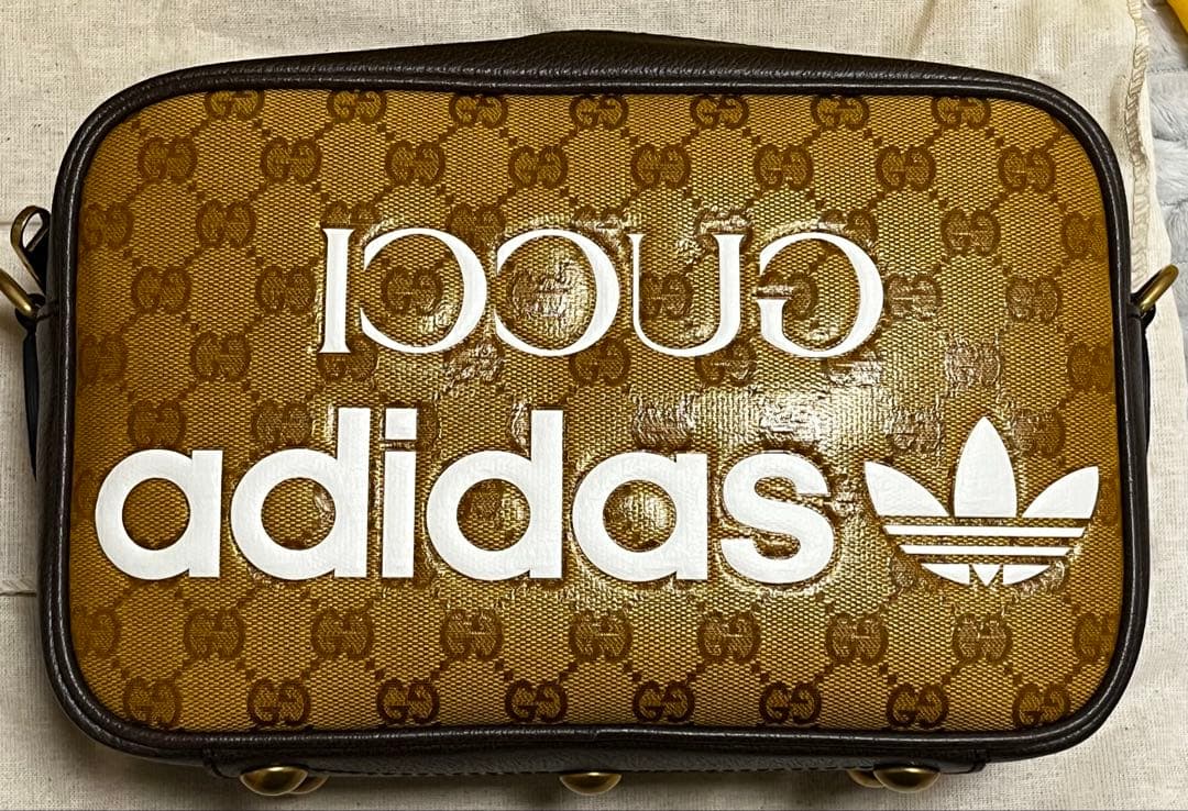 【ヒデ】GUCCI adidas ショルダーバッグ GGパターン