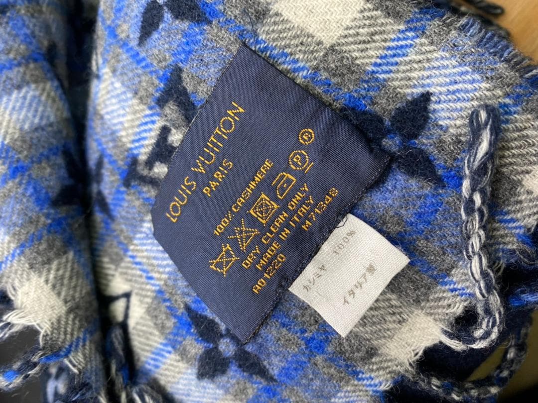 Louis Vuitton ルイヴィトン マフラー ブルー