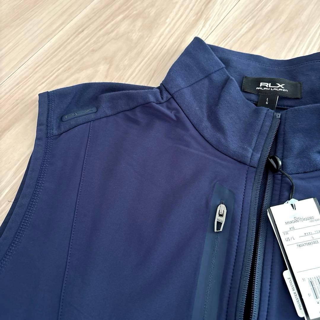 【新品】RLX ラルフローレン ゴルフ フルジップベスト L ネイビー