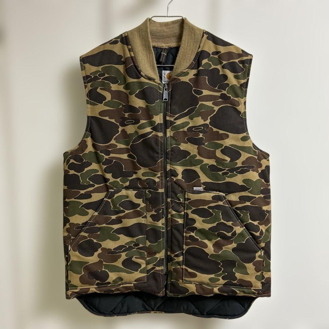 ヴィンテージ　カーハート　カモ　迷彩　ベスト　L