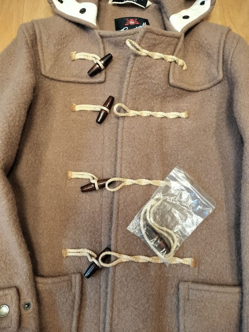 【美品】グローバーオール ダッフルコート モンティ キャメル 36 ミドル丈