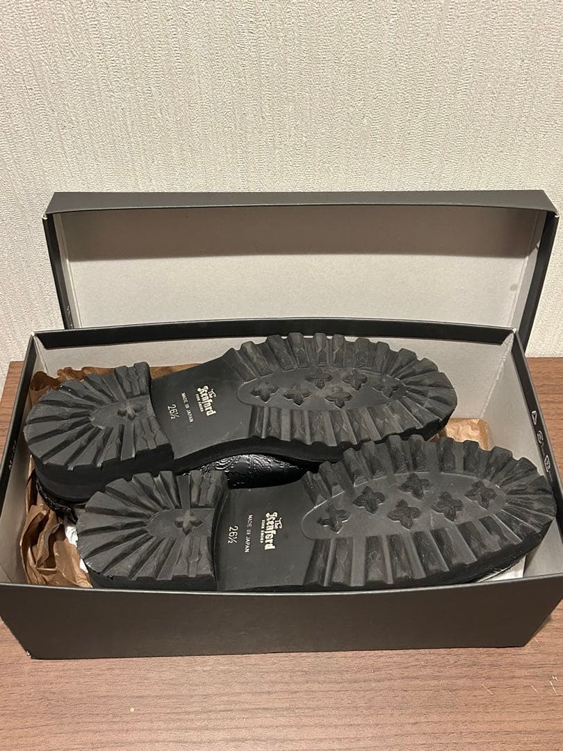 靴 kenford TANK SOLE LOAFERS BLACK PAISLEY