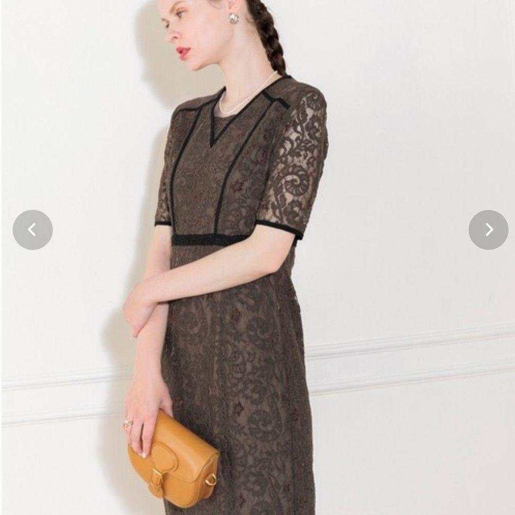 Leja 花柄レース ワンピース ドレス 結婚式 オケージョン お呼ばれ