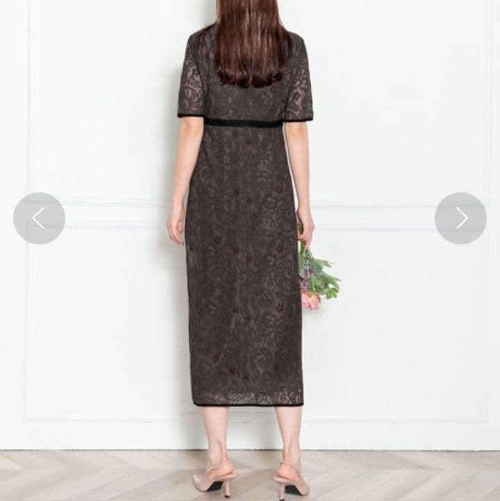 Leja 花柄レース ワンピース ドレス 結婚式 オケージョン お呼ばれ