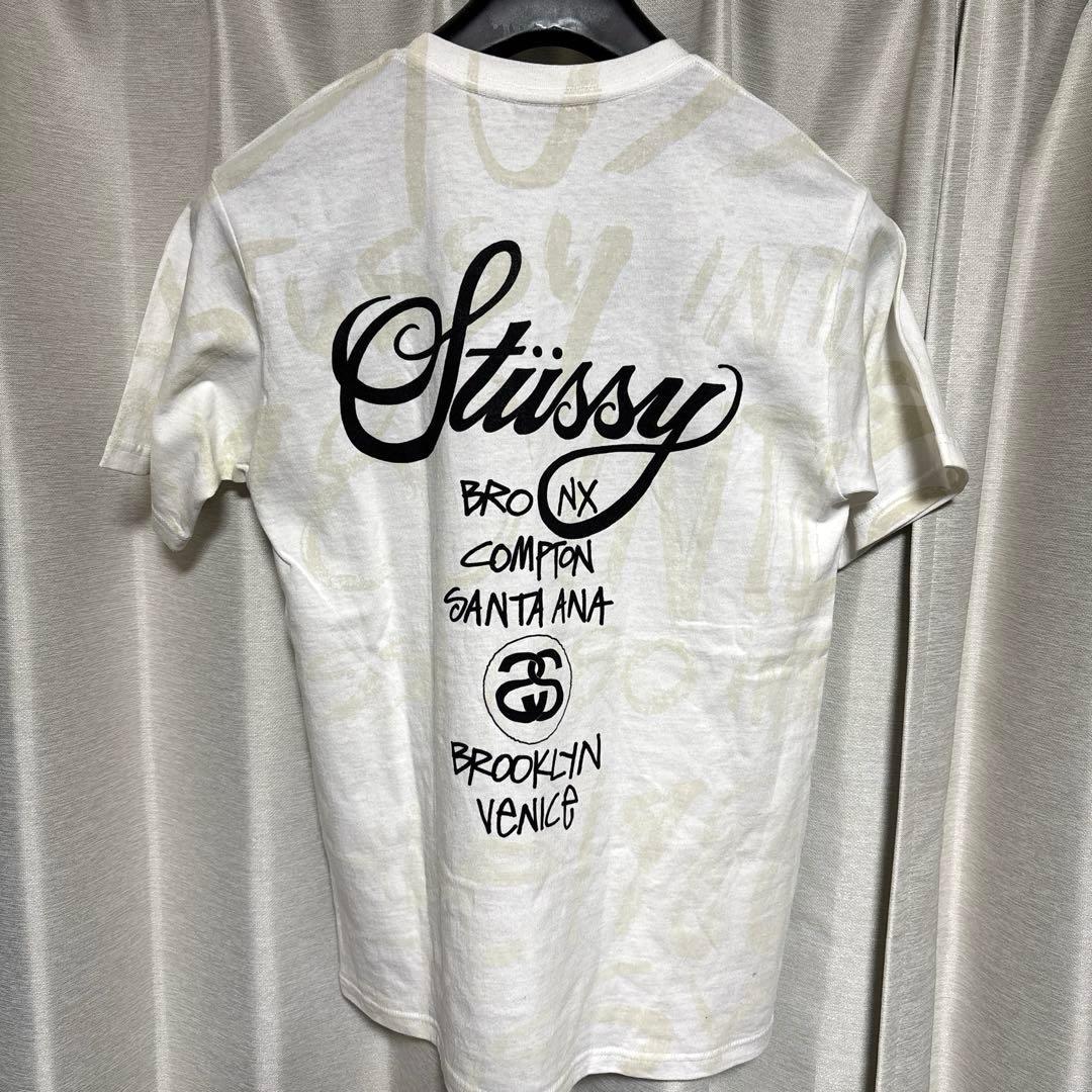 【超希少】00s OLD STUSSY ワールドツアー Tシャツ 総柄 タグ付き