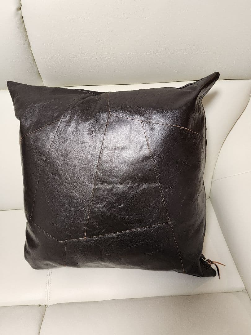 【激渋】TheREALMcCOY'S/馬革/ダークブラウン特大クッション①