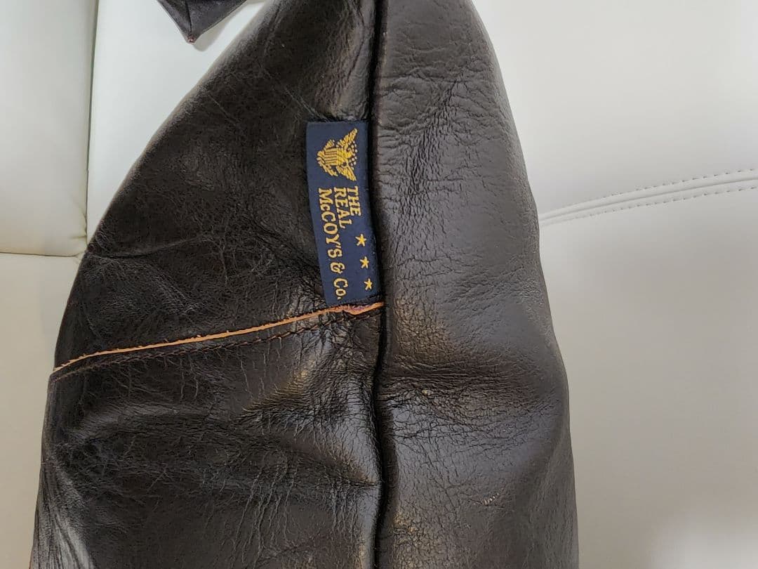 【激渋】TheREALMcCOY'S/馬革/ダークブラウン特大クッション①