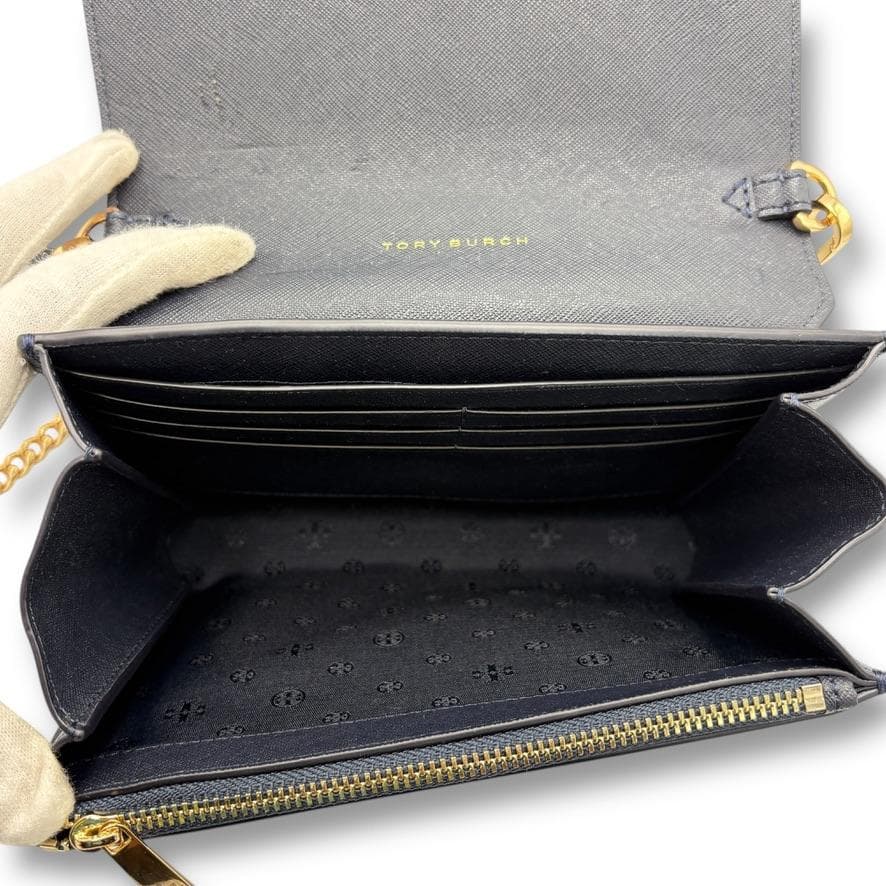 TORY BURCH チェーンウォレット 3WAY ミニバッグ 財布 黒【美品】