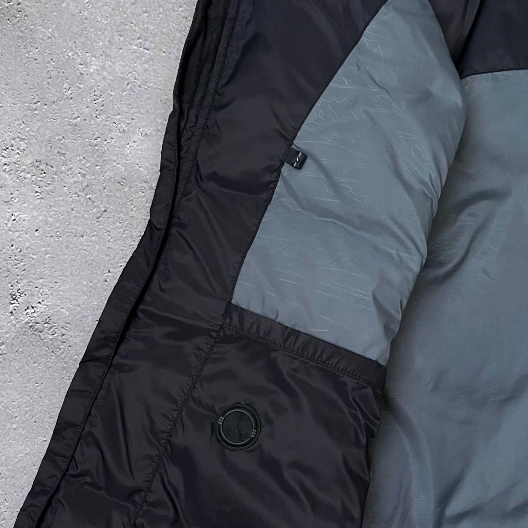 adidas 00s ダウンベスト オールブラック ドローコード Y2K テック