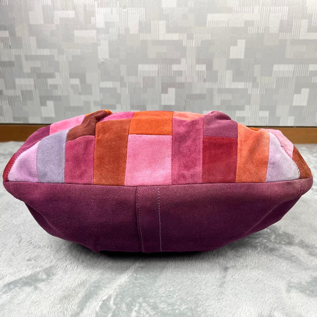 バッグ Vintage Coach Bag PatchWork Clip Suede